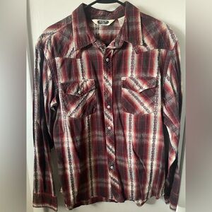 Salt Valley Red Plaid Men's Shirts Size L